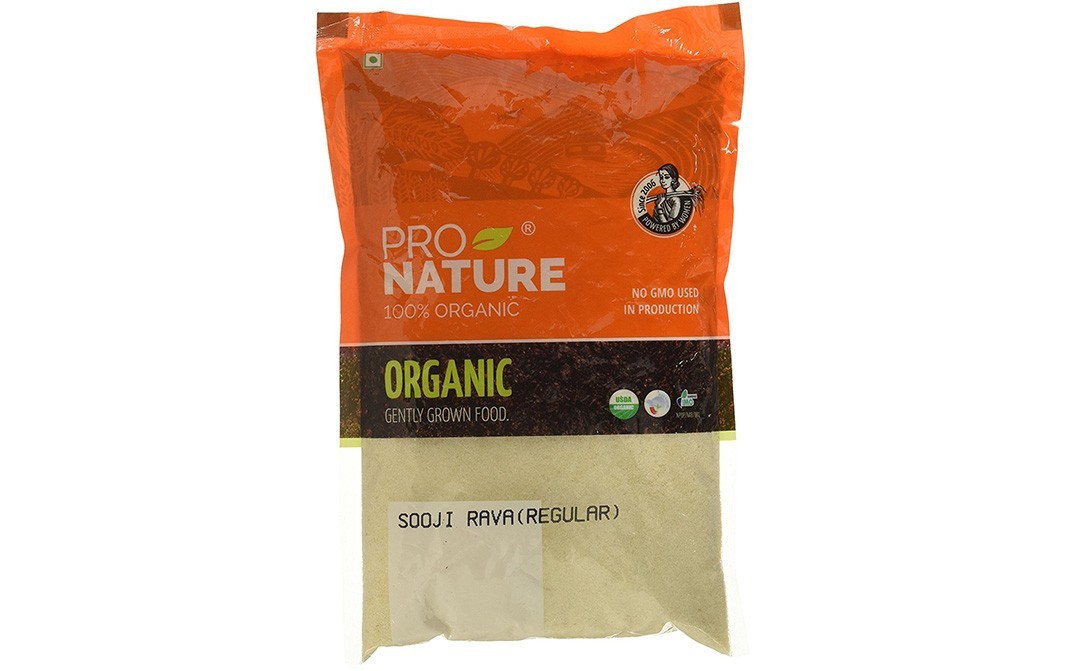 Pro Nature Organic Sooji Rava (Regular)    Pack  500 grams